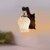 Devansh Solid Wood Electric Wall Light in Brown Colour with Multi Shade Count of 1 Light