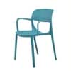 Kepler Brooks Vola Cafeteria Dining Chair in Blue Colour