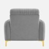Monly Velvet 1 Seater Sofa Grey Color