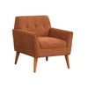 Thomas Boucle Fabric Arm Chair in Orange Colour