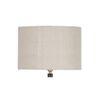 Flora White Natural Fiber Floor Lamp with Black Iron Base