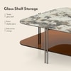 Paloma Square Marble Coffee Table in  Saturn Spanish Ceramic  Finish