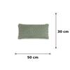 Criss Cross Deep Lichen Green Decorative Cushion Cover 12 x 20 Inches