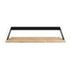 Slope Solid Wood Wall Shelf in Mango Natural & Metal Black