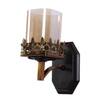 Eliante Brillia Wall Light With Black And Gold Glass Shade In Black And Gold Colour