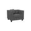 Windsor Premium 1 Seater Fabric Sofa in Smoke Grey Colour