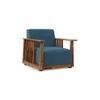 Serra Wooden Sofa - Teak Finish (Colonial Blue)