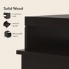 Ohio Solid Wood Bedside Table in American Walnut Finish