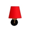 Devansh Metal Electric Wall Light in Black Colour with Red Shade Count of 1 Light
