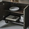 Isis Solid Mango Wood Sideboard with 4 Door in Dark Finish