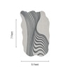Handmade Wool Silk Shaped Rug Modern Wave Grey 5 x 7 Feet Carpet