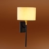Devansh Metal Electric Wall Light in Black Colour with Off-white Shade Count of 1 Light