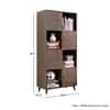 Hexa Engineered Wood Bookshelf Multipurpose Storage Rack in Giant Wood and Frosty White