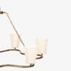 Kaze Handicrafted Chandelier in Golden and White Colour