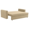 Melano 3 Seater Velvet Pull-Out Sofa Cum Bed in Beige colour