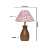 Devansh Multicolor Cotton Table Lamp With  Wood Natural Base (10X12.5 Inches)-38