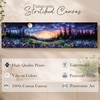 Starry Sky Landscape Canvas Wall Art 12 x 46 Inch