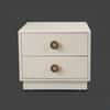 Snowcrest Engineered Wood Bed Side Table in White
