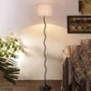 Hadley Zig Zag Iron Floor lamp with Cotton Drum Multicolor Shade (Z29)