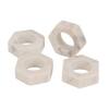 NikkisPride Classic White Marble Napkin Rings (Set of 4)