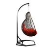 Jungfrau Wicker Swing In Black And Brown Color