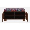 Liliana Shoe Rack With Seating In Honey Oak Finish