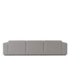 Sophisticated Wood Right Aligned 3-Seater With Upholstery Non Storage Sofa In Grey Colour