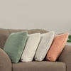 Mini Moss Knit Vanilla Grey Melange Cushion Cover 16X16 Inches