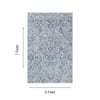 Neulooms Handloom Knotted Reversible Flatweave Area Rug Blue or Ivory 5x7