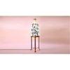 Mavis White Glass Shade Floor Lamp With White Metal Base