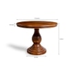 Anhillo Solid Wood 4 Seater Dining Table in Brown Finish