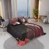 Stoa Paris Super King Size Enriched Cotton Bedsheet with 4 Pillow Covers  Size Red Red