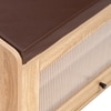 Rosso Shoe Cabinet in Teak Brown – Elegant Wooden Shoe Storage Cabinet for Home Interiors