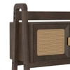 Strava Solid Wood and Cane Study Unit in Dark Chestnut Finish