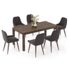 Atlas Solid Wood 6 Seater Dining Table With Rickman Lounge Chairs
