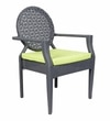 Nowra Wicker Table And Chair Set In Grey Finish