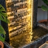 Dark Grey Rippled Slate Water Fountain
