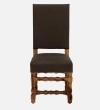 Ivaan Solid Wood Upholstered Dining Chair In Grey Colour