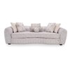 Opus 3 Seater Fabric Sofa in Dusk Grey Colour