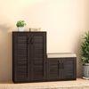 Bennis 25 Pair Shoe Rack in Dark Walnut Finish