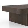 Nakkashi Solid Wood Rectangular Coffee Table In Dark Chestnut Finish