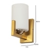 Eliante Modern Wall Lights Mild Steel & Glass Material Antique, Brown & White Finish