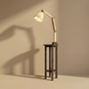 Centaur Beige Jute Floor Lamp with Beige Jute Base