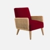Evant Ratan Accent Chair in Maroon Colour