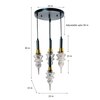 Montefino Roung Smoke Glass Hanging Light