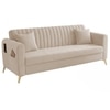 Daraco Velvet 3 Seater Sofa in Cream Color