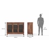 Akira Solid Wood Sideboard in Teak Finish