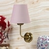 Devansh Metal Electric Wall Light in Gold Colour with Grey Shade Count of 1 Light
