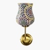Devansh Metal Electric Wall Light in Gold Colour with Multicolor Shade Count of 1 Light