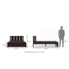 Durban Solid Wood Non Storage King Size Bed In Mahogany Finish